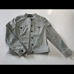 Anne Klein striped button up light jacket, petite small size